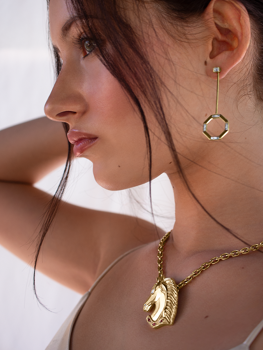 Arion Diamond Horse Necklace