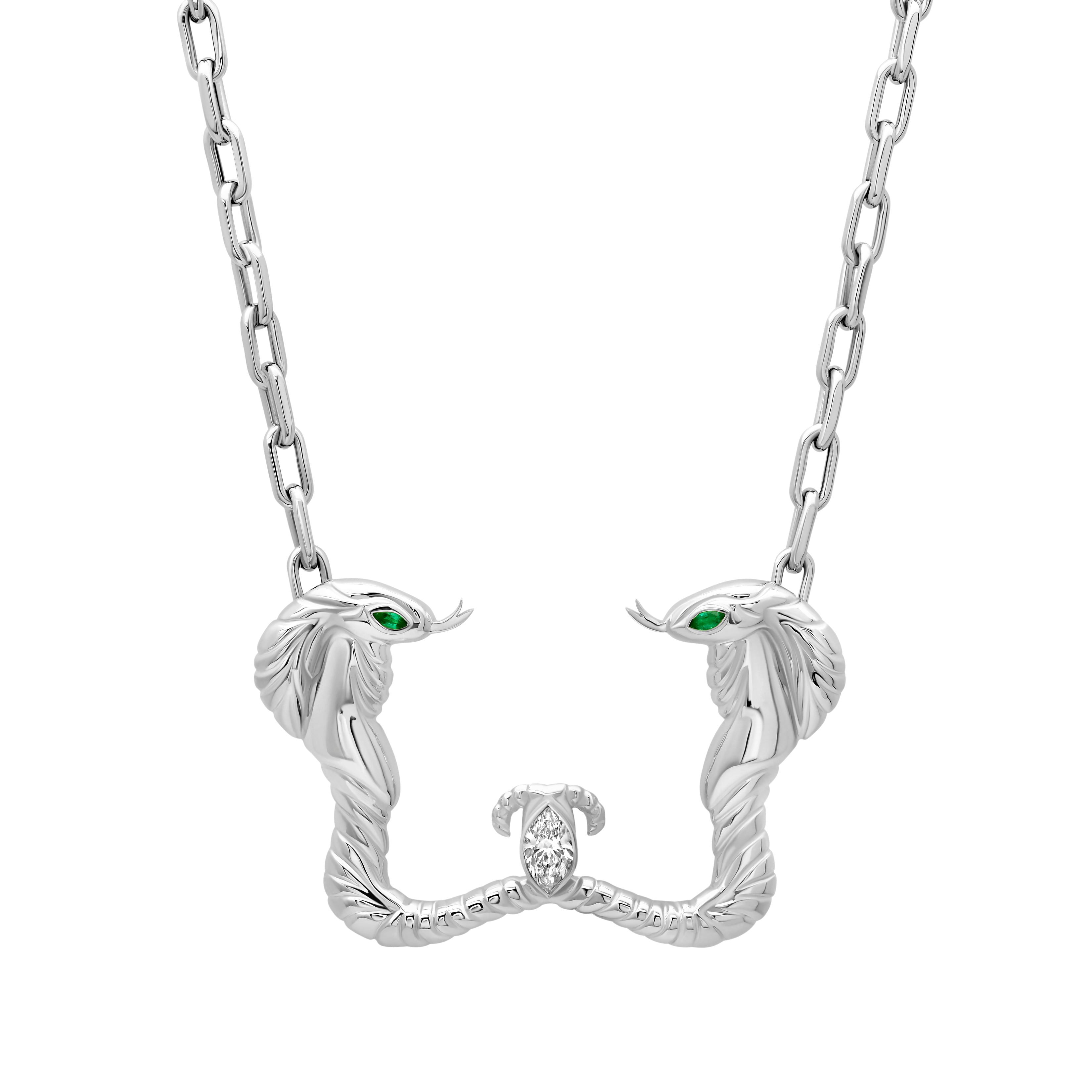 Nefertiti Double Cobra Necklace