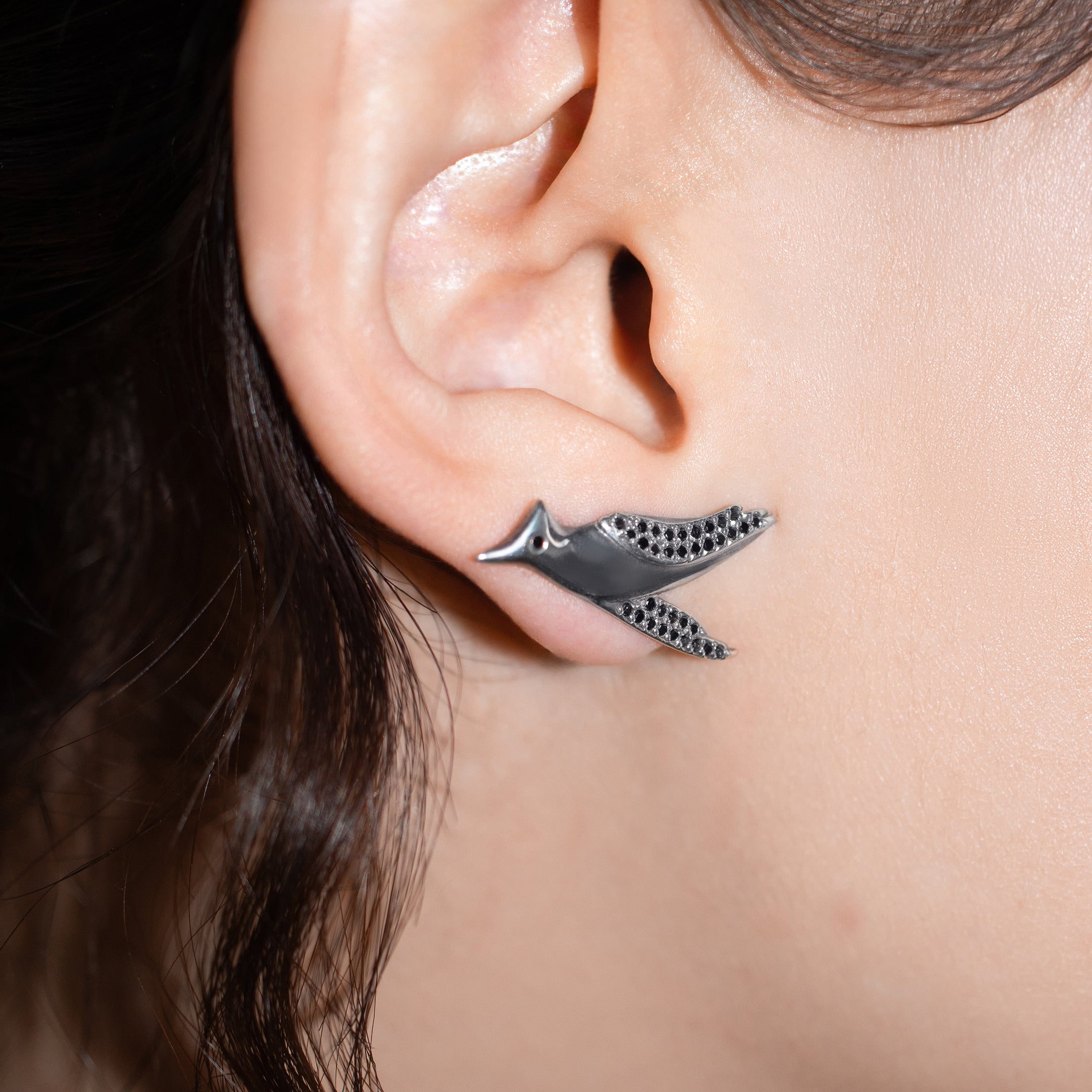 Eos Diamond Sparrow Earring Silver