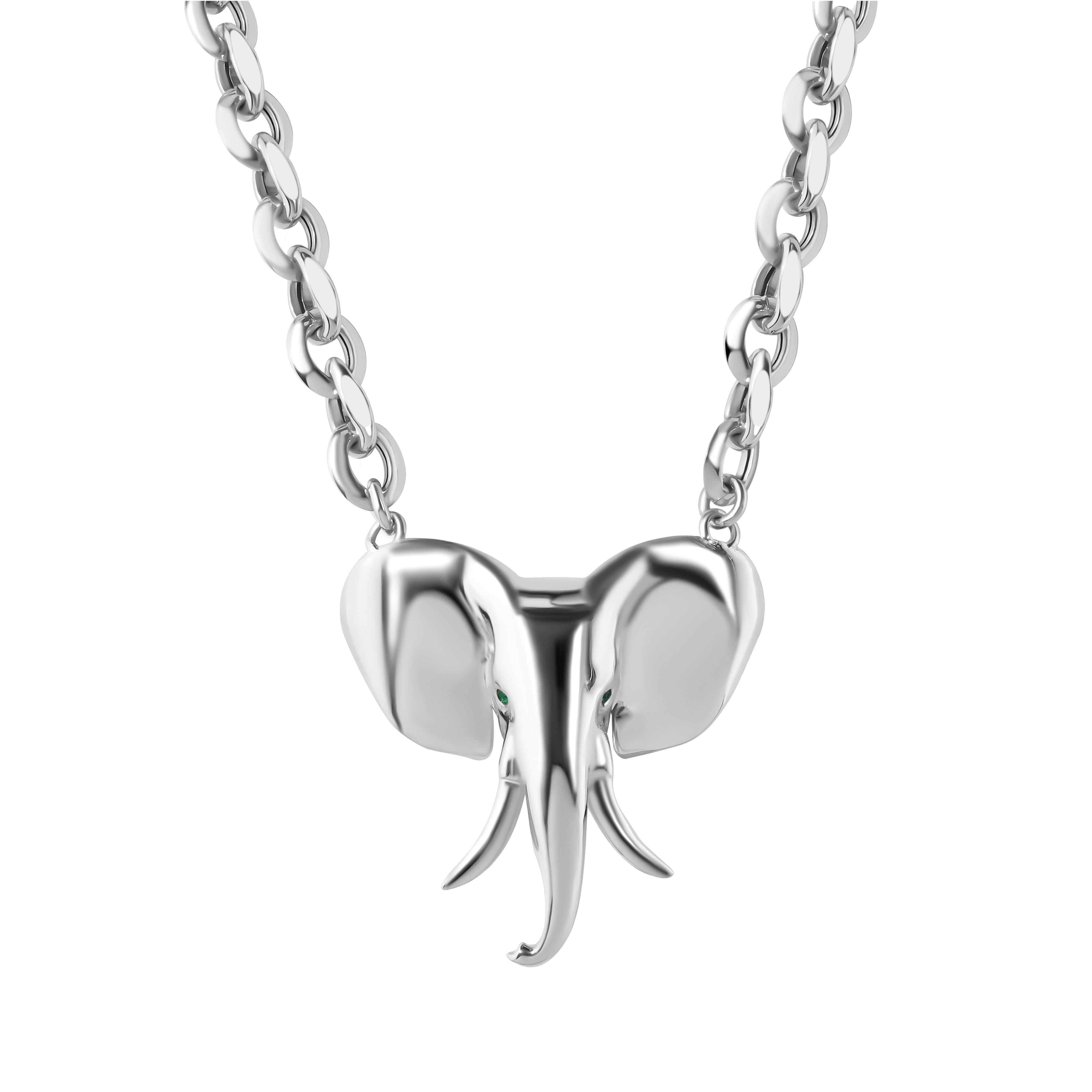 Djuna Elephant Necklace Silver