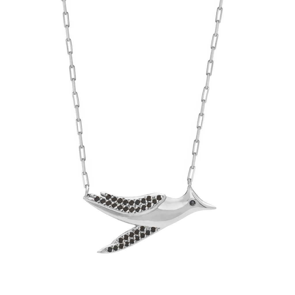 Eos Diamond Sparrow Necklace Silver