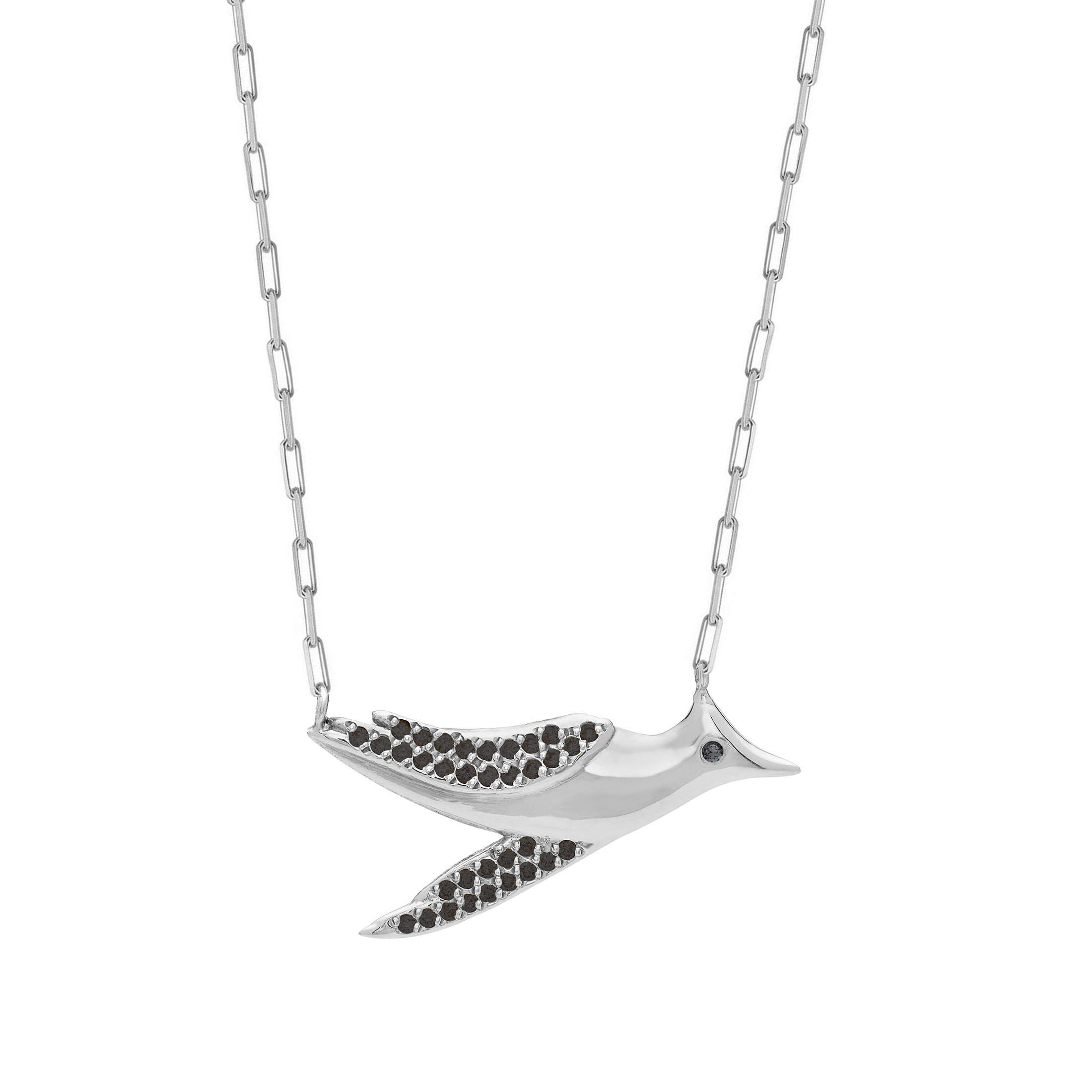 Eos Diamond Sparrow Necklace Silver