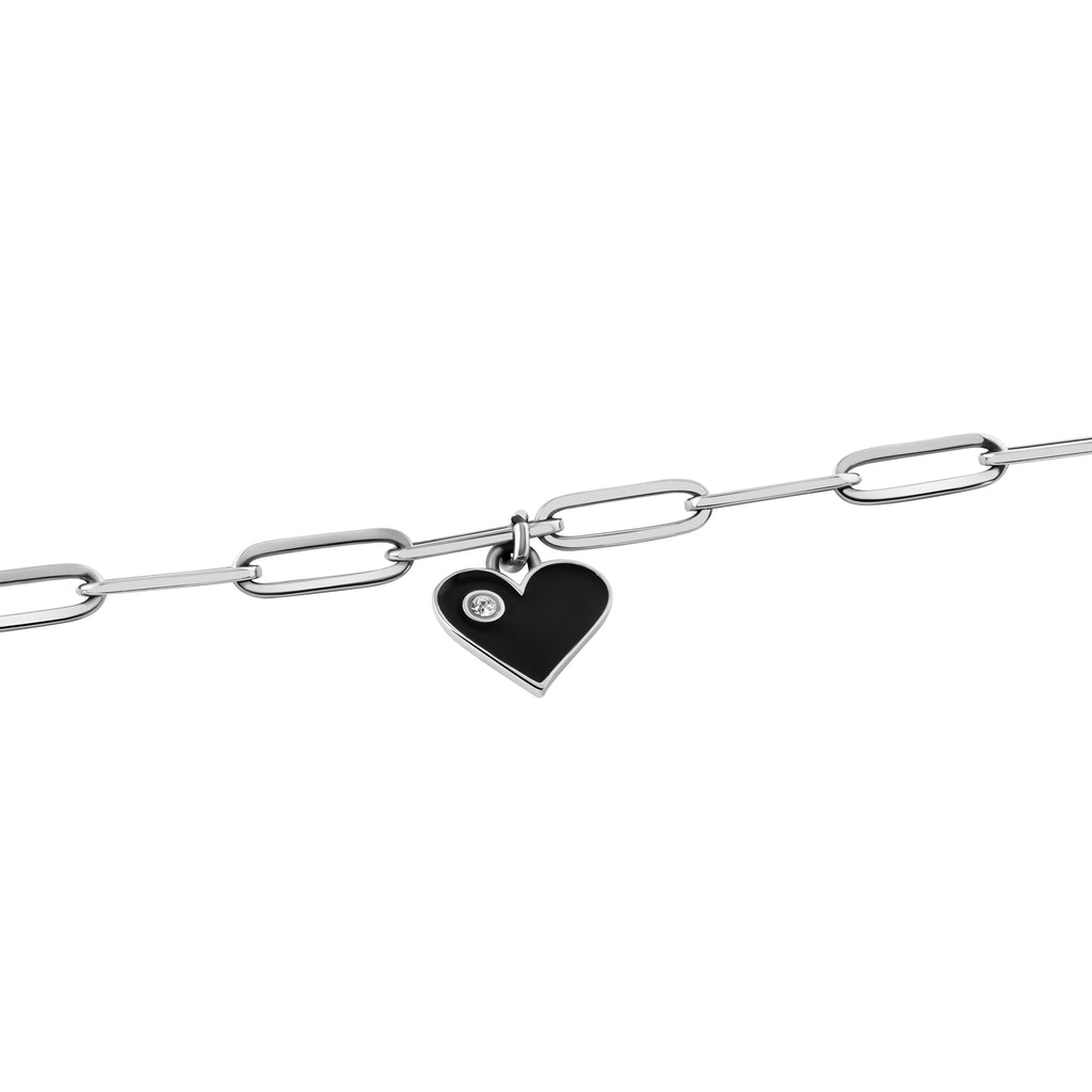 Eros Enamel & Diamond Heart Bracelet
