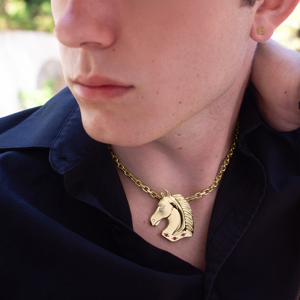 Arion Diamond Horse Necklace