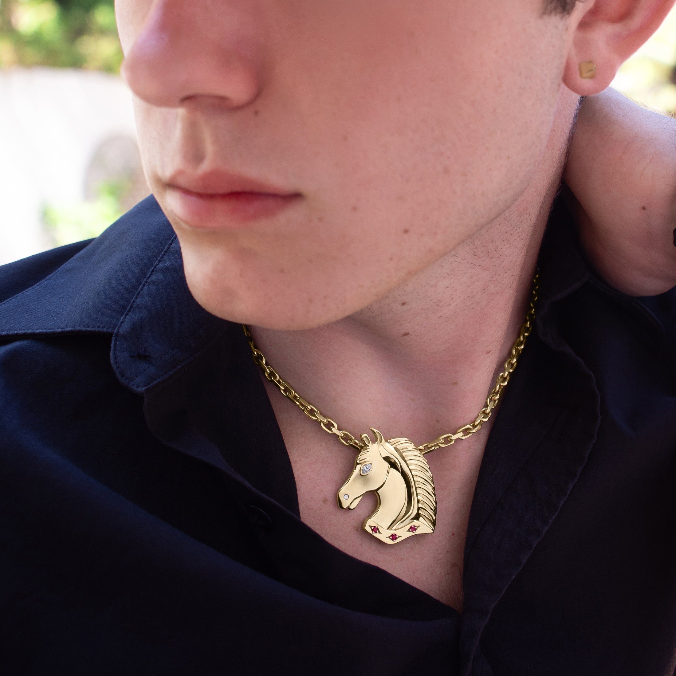 Arion Diamond Horse Necklace