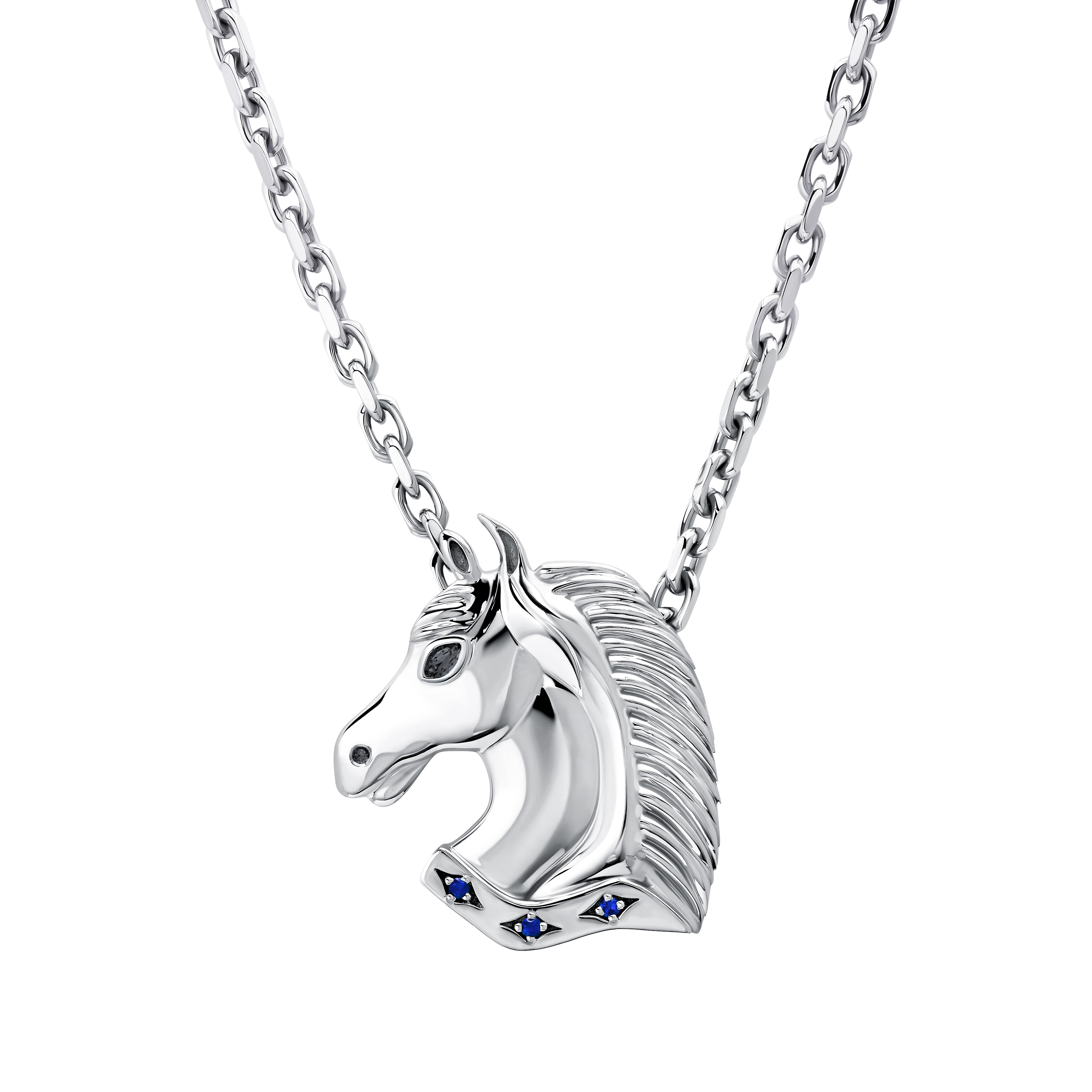Arion Horse Necklace Silver