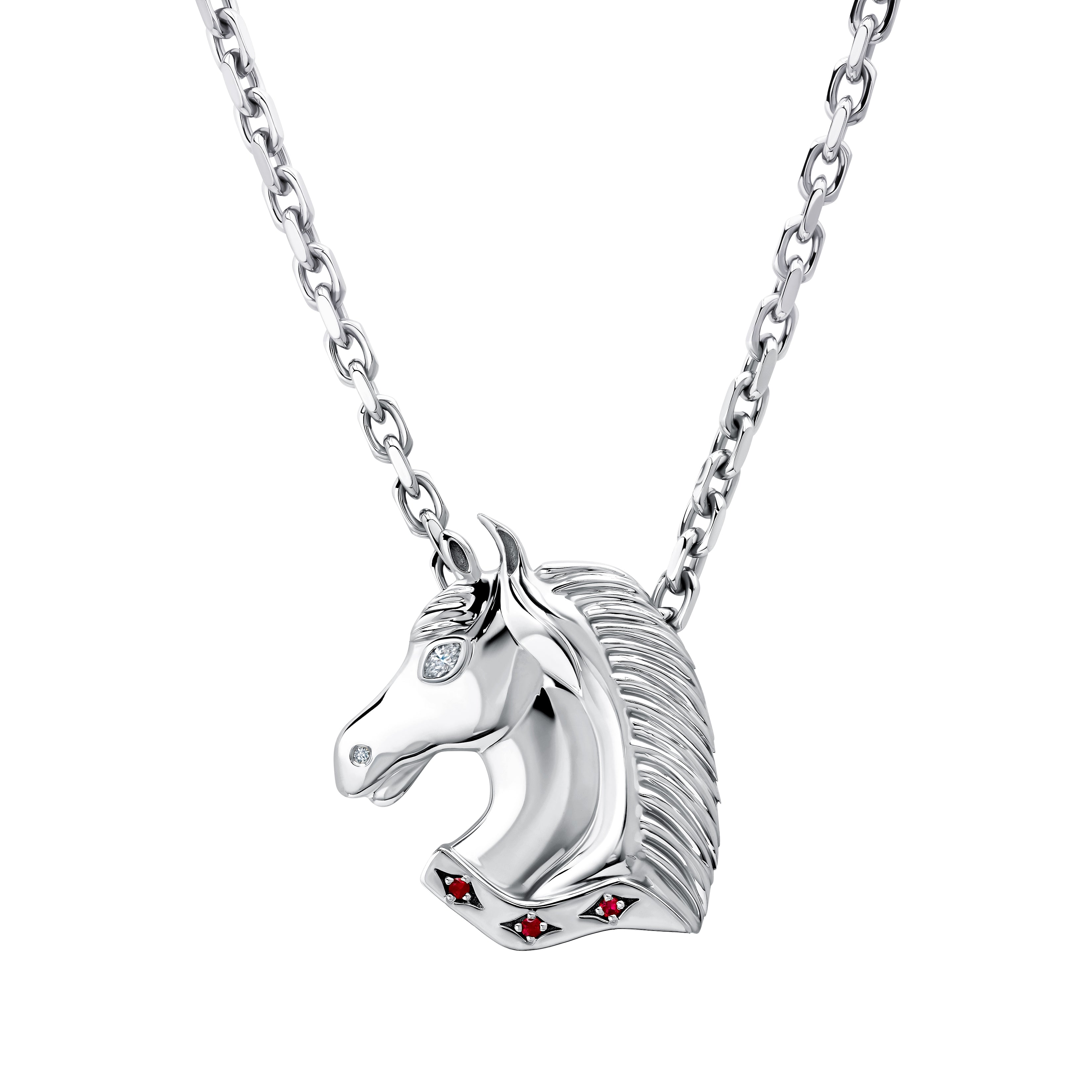 Arion Diamond Horse Necklace