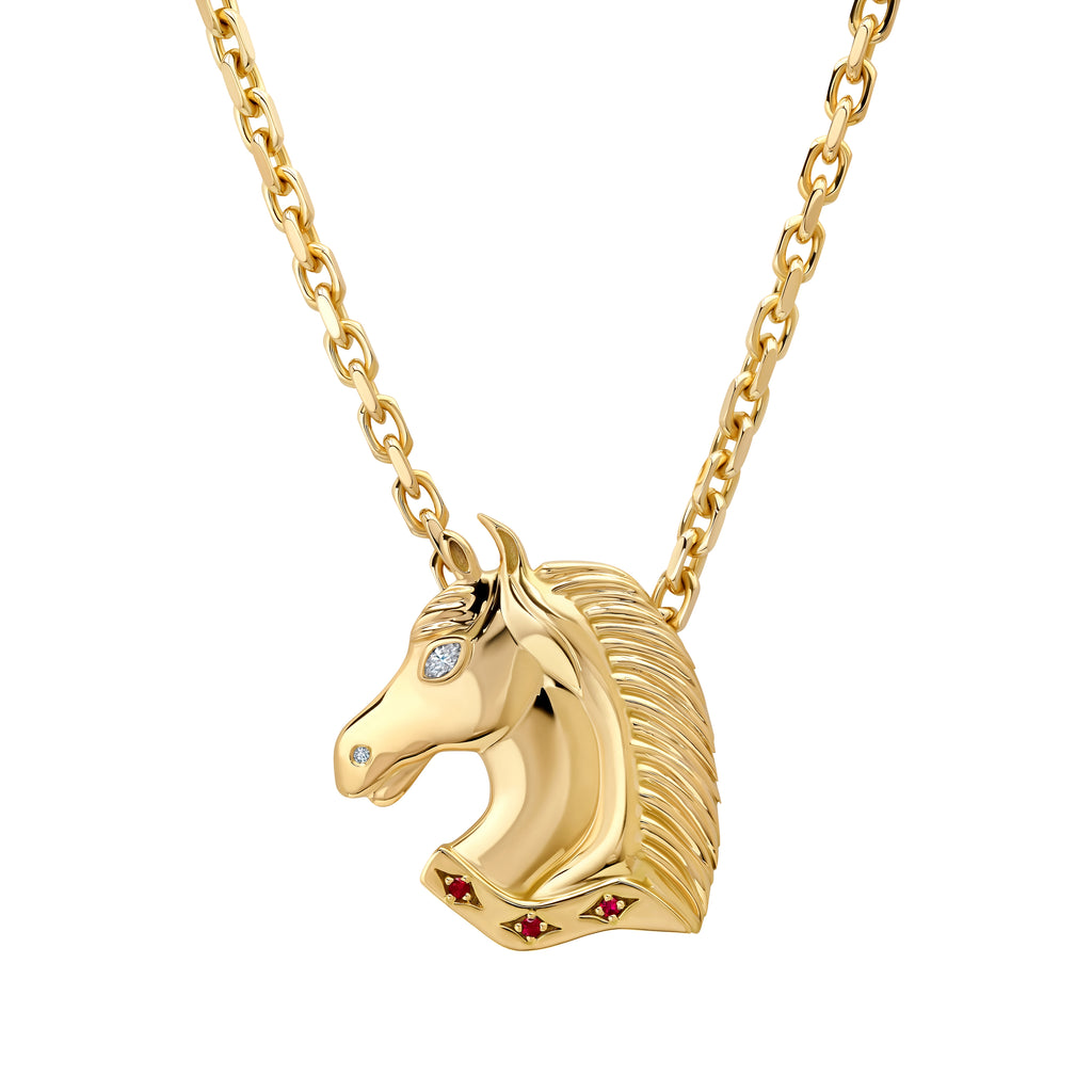 Arion Diamond Horse Necklace