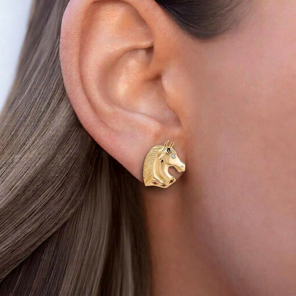 Arion Diamond Horse Earring