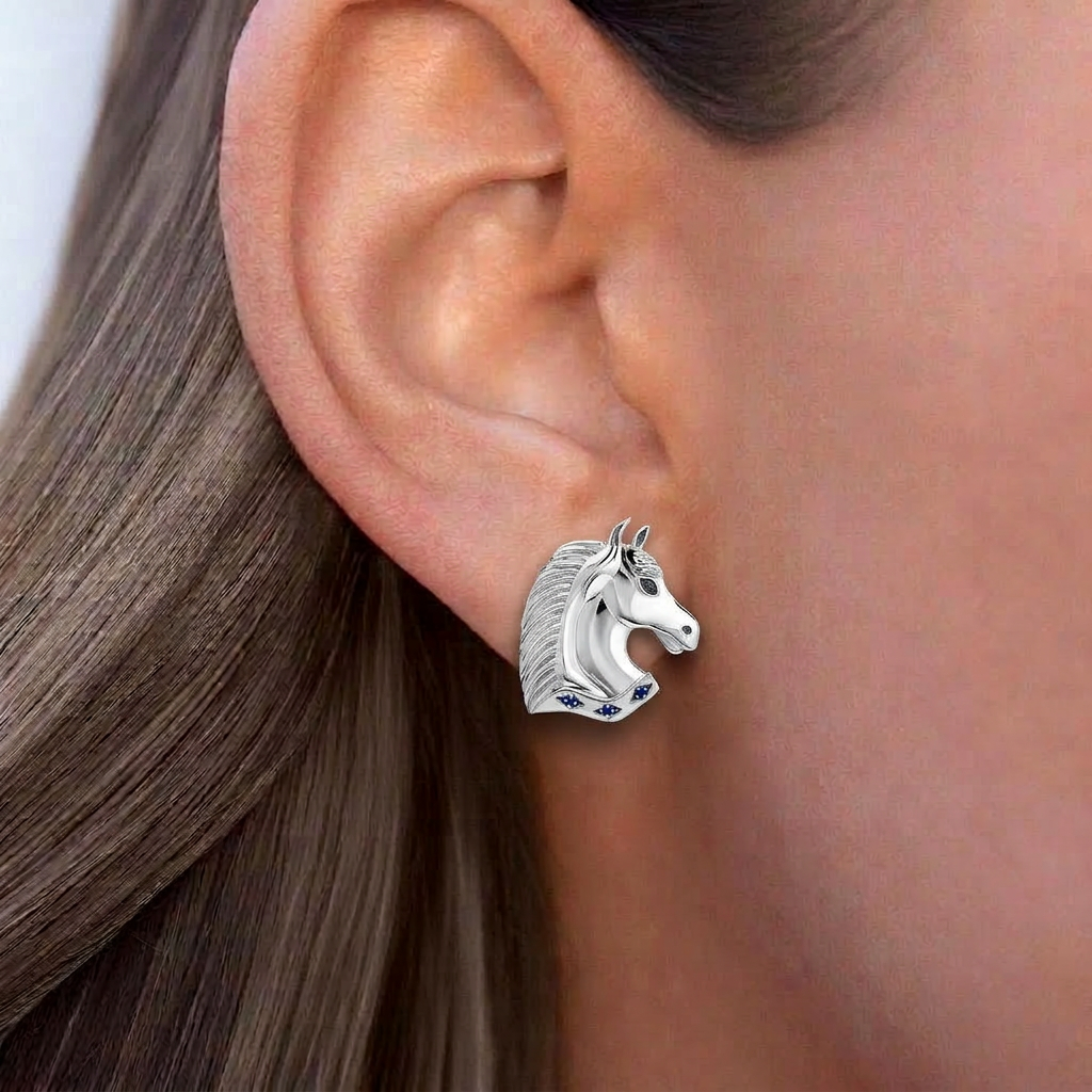 Arion Horse Earring Silver