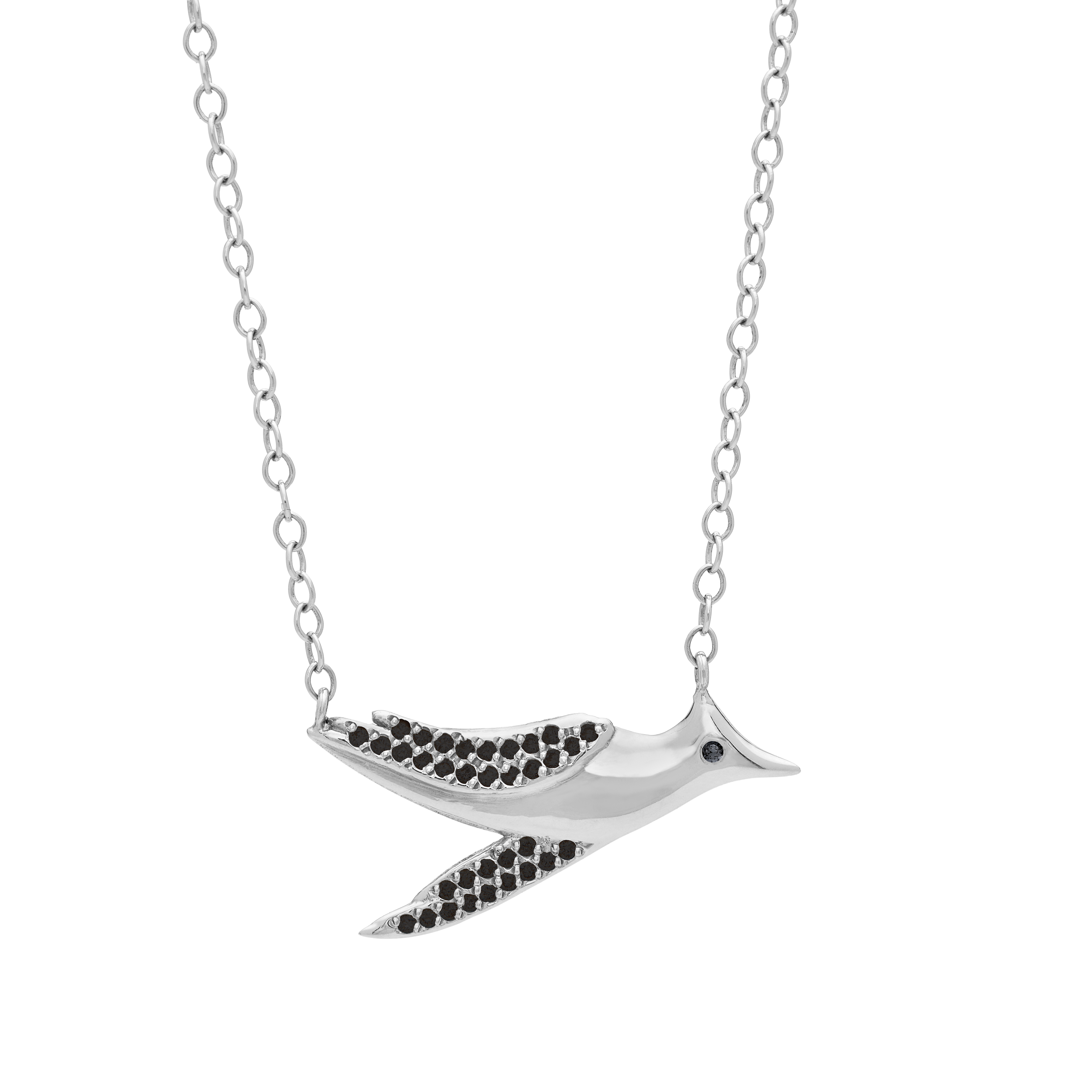Eos Diamond Sparrow Necklace Silver
