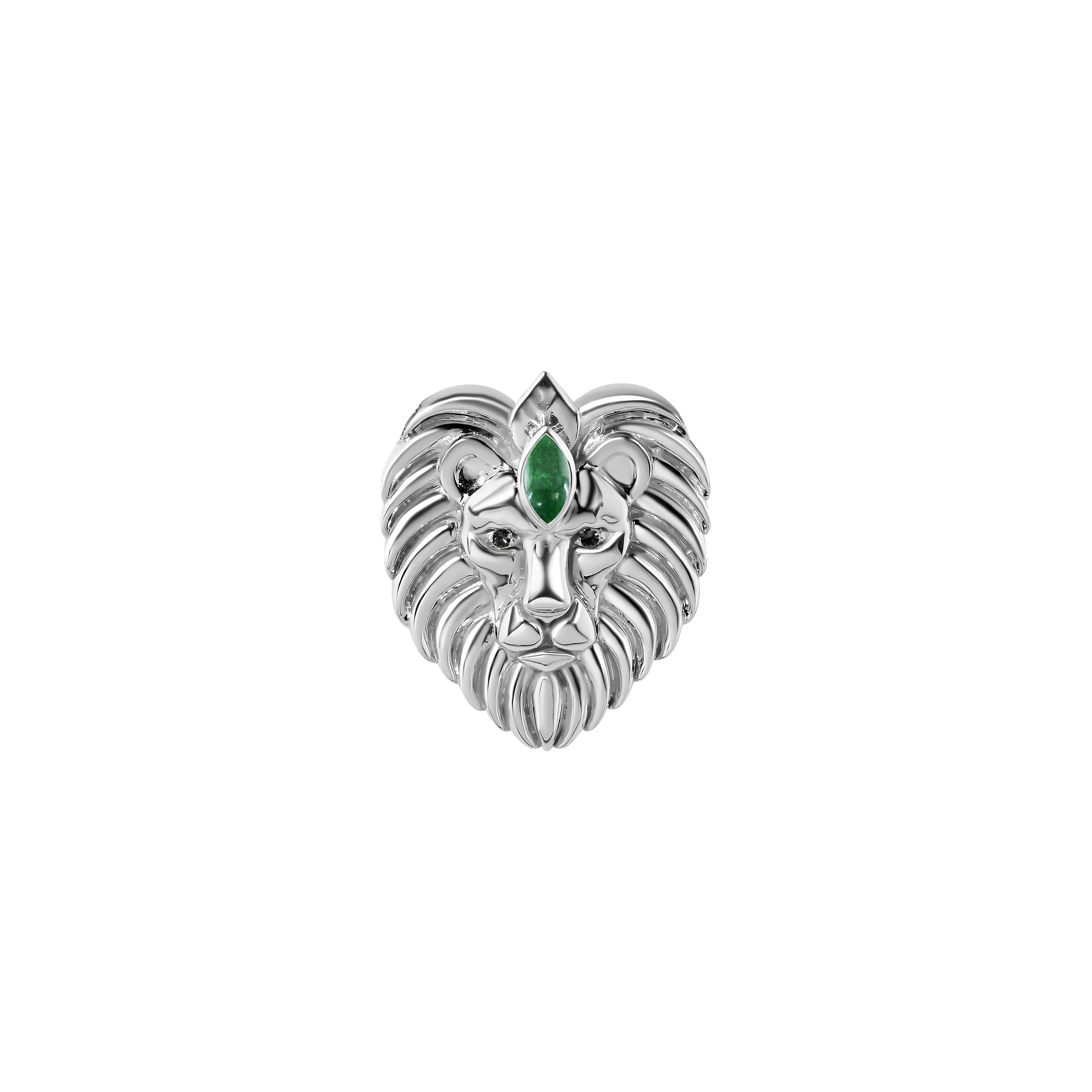 Helios Tsavorite Lion Earring Silver