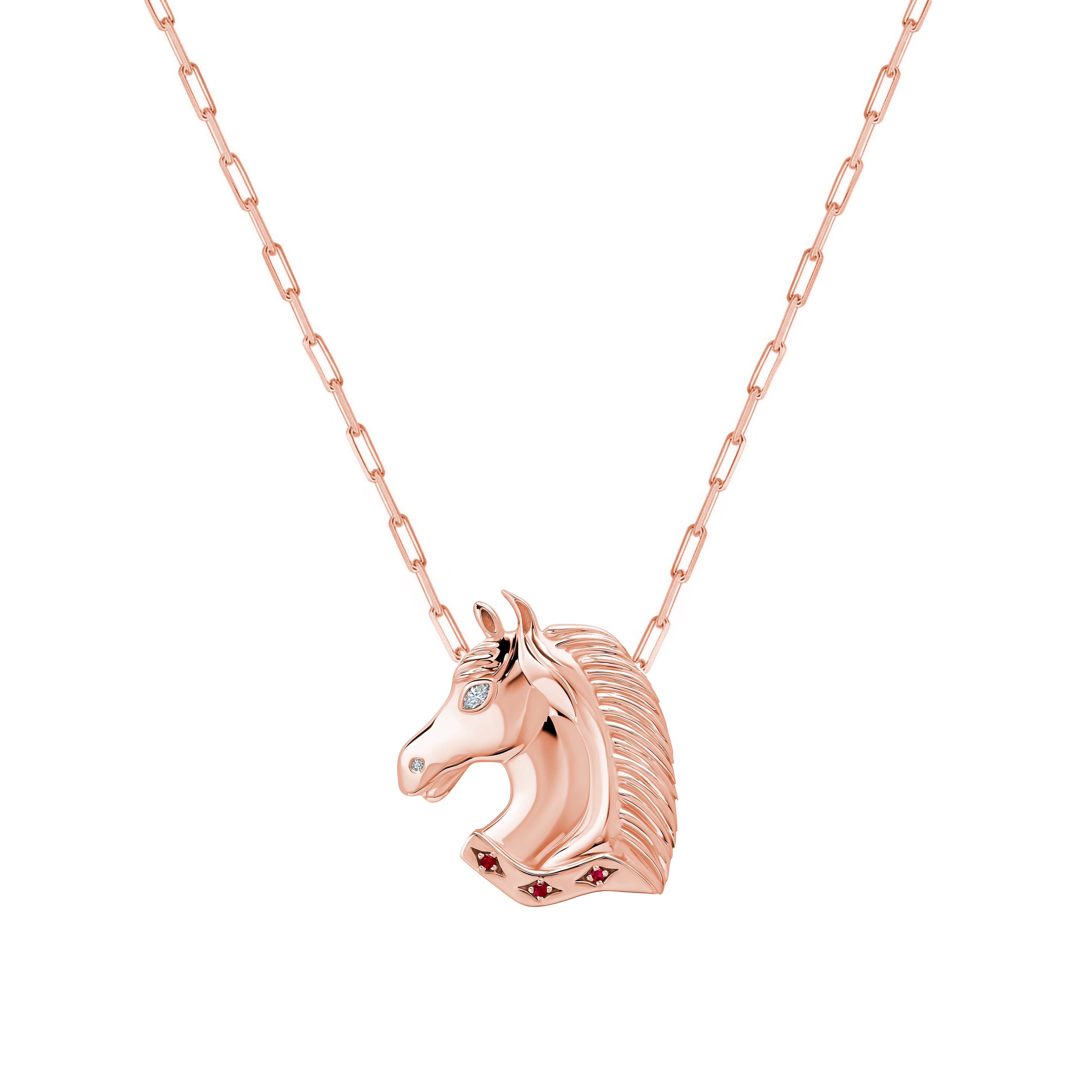 Arion Diamond Colt Horse Necklace