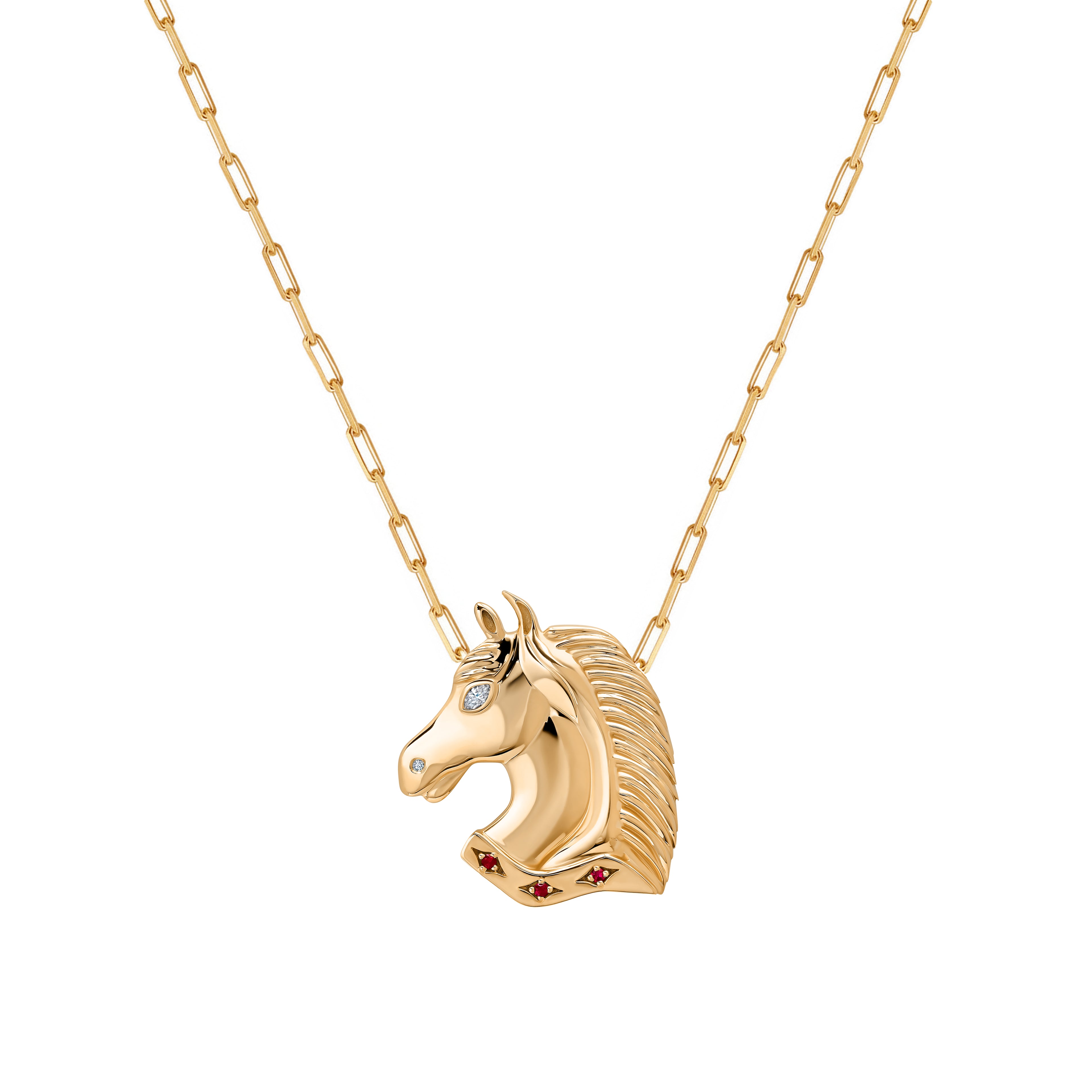 Arion Diamond Colt Horse Necklace
