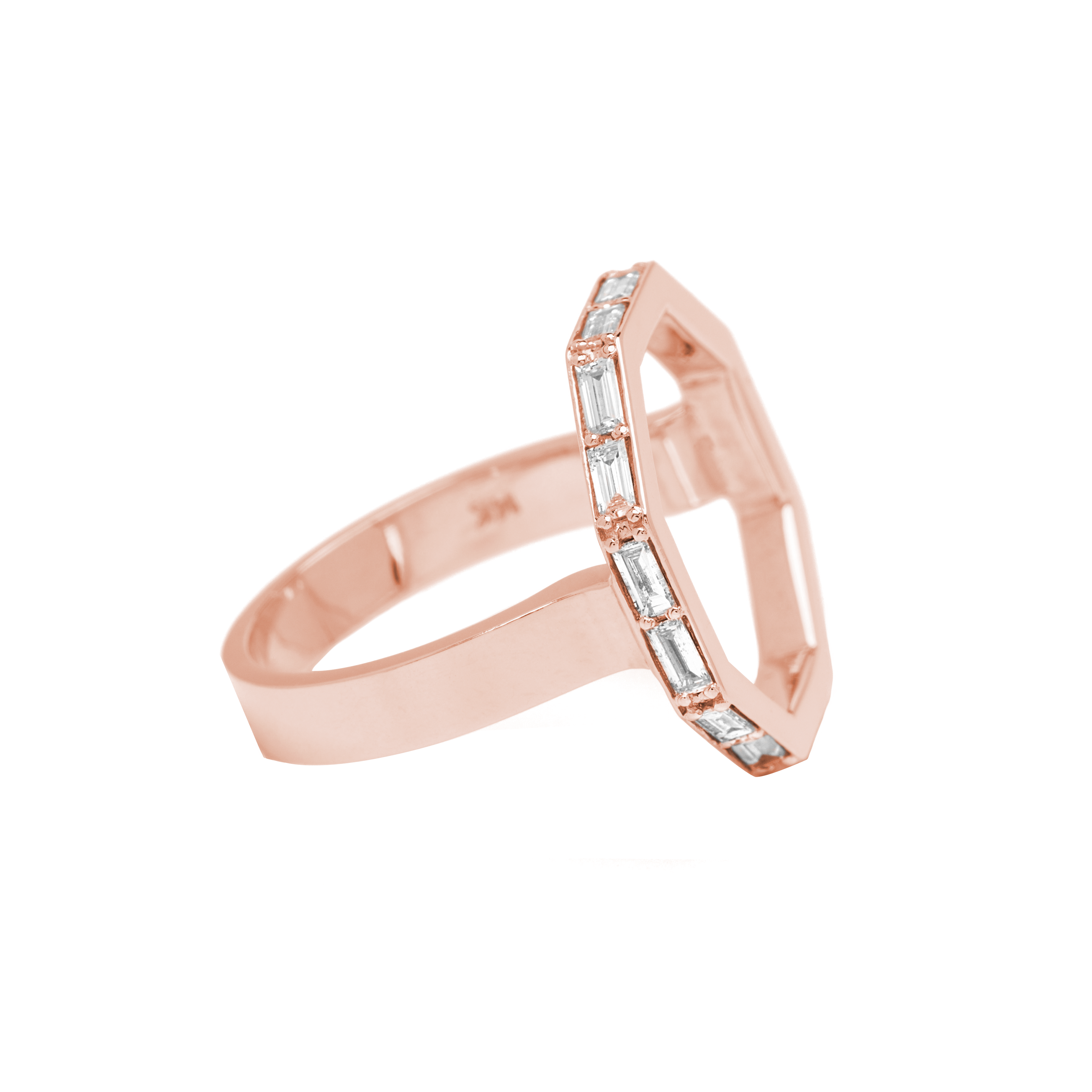 Octagon Diamond Ring