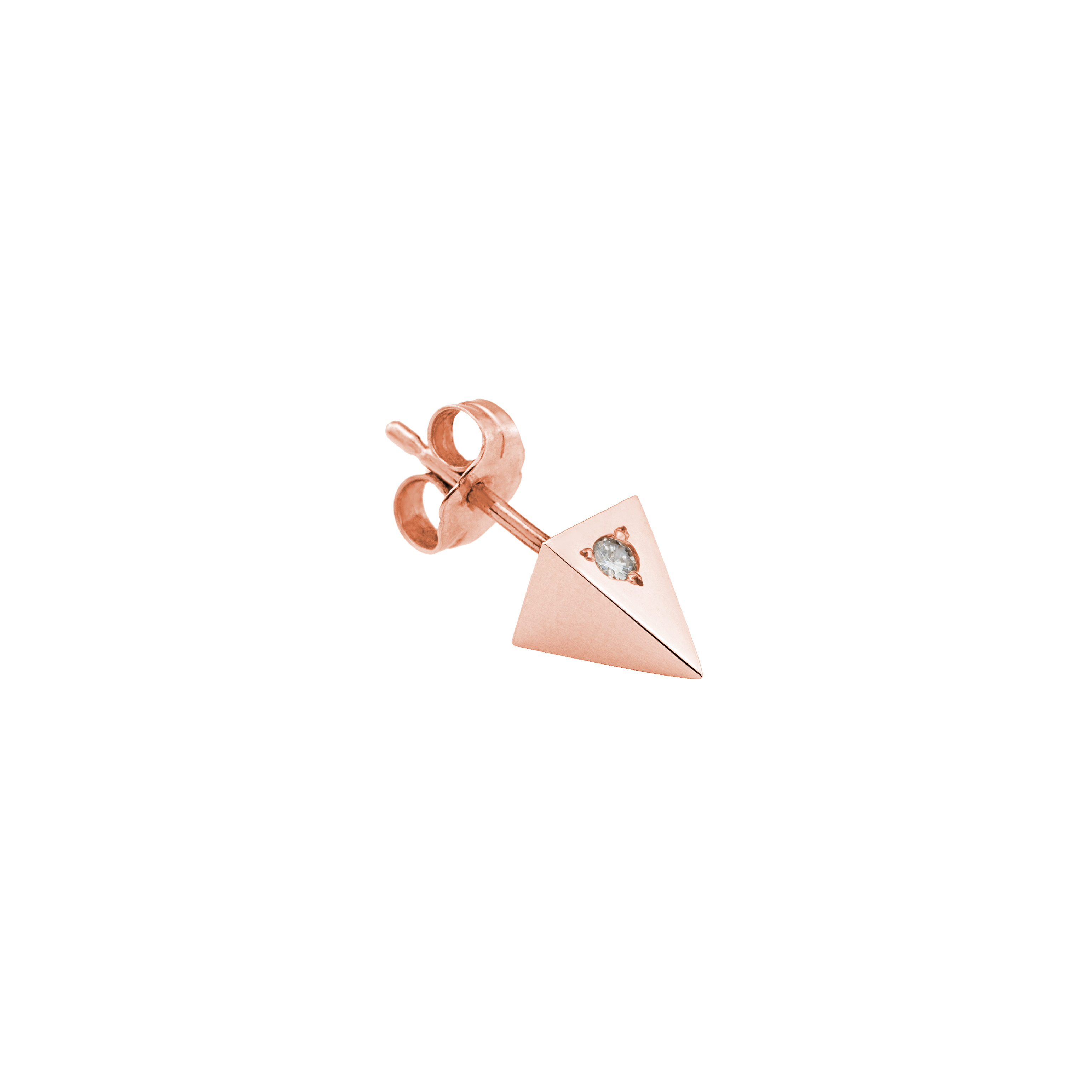 Pyramid Diamond Earring