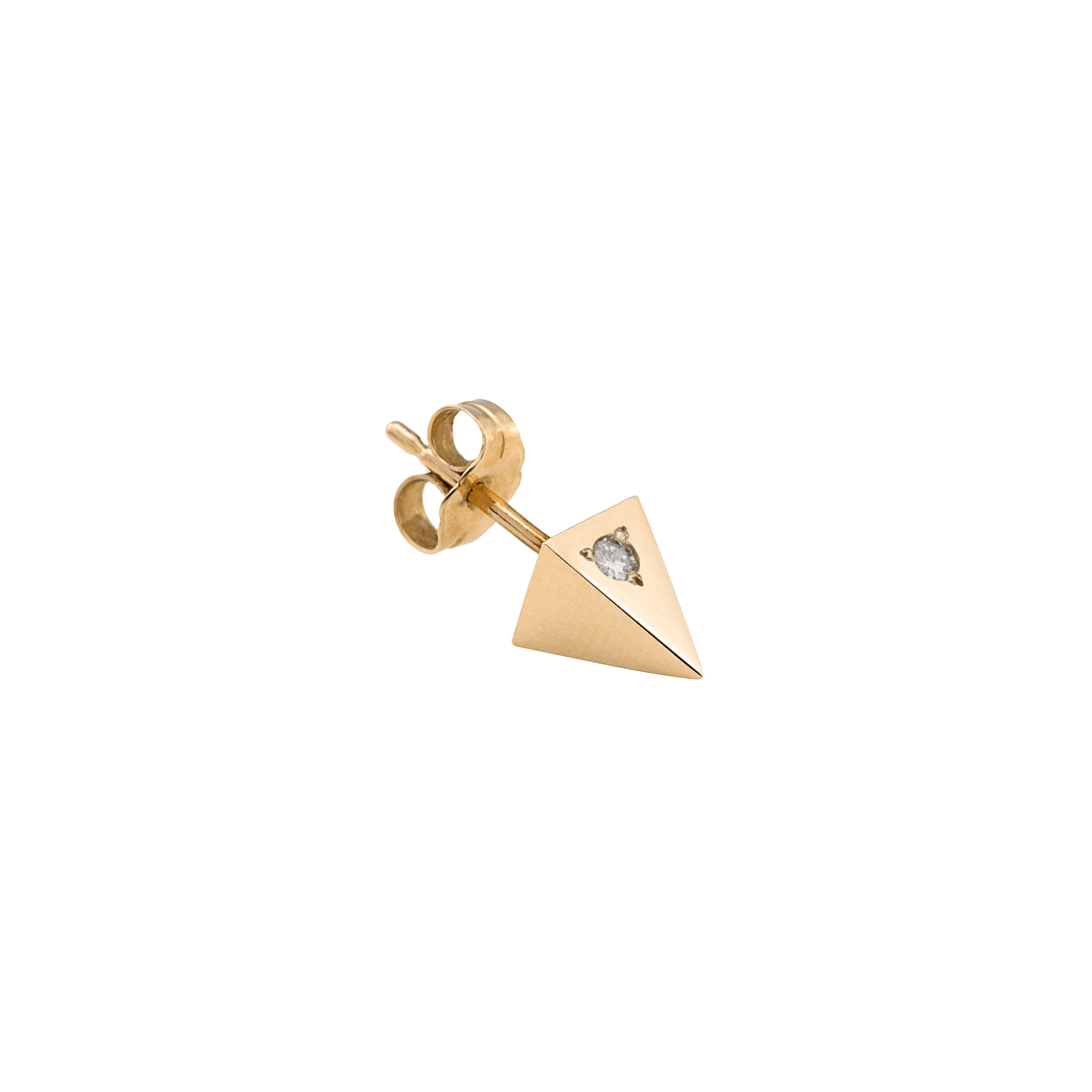 Pyramid Diamond Earring