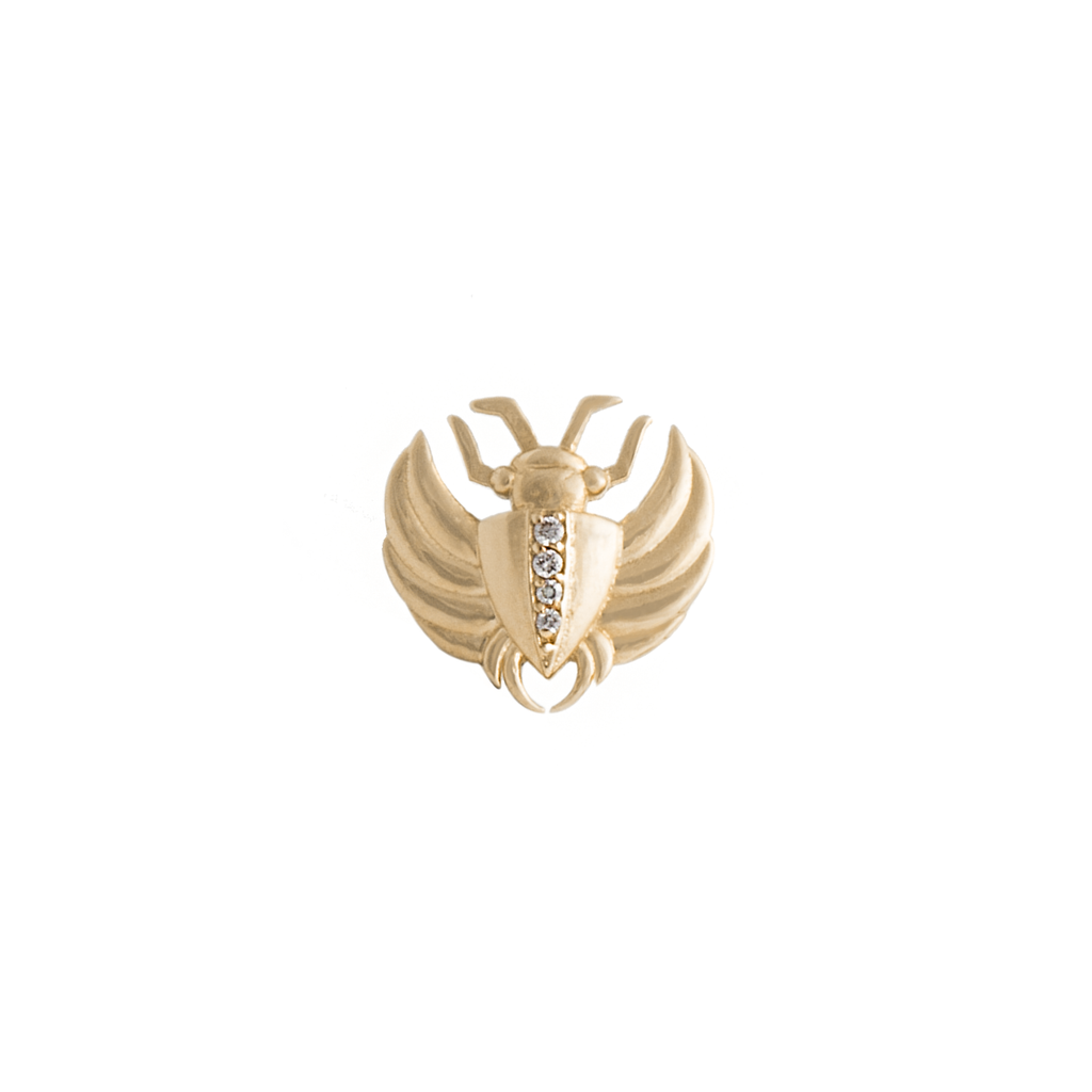 Isis Diamond Scarab Earring