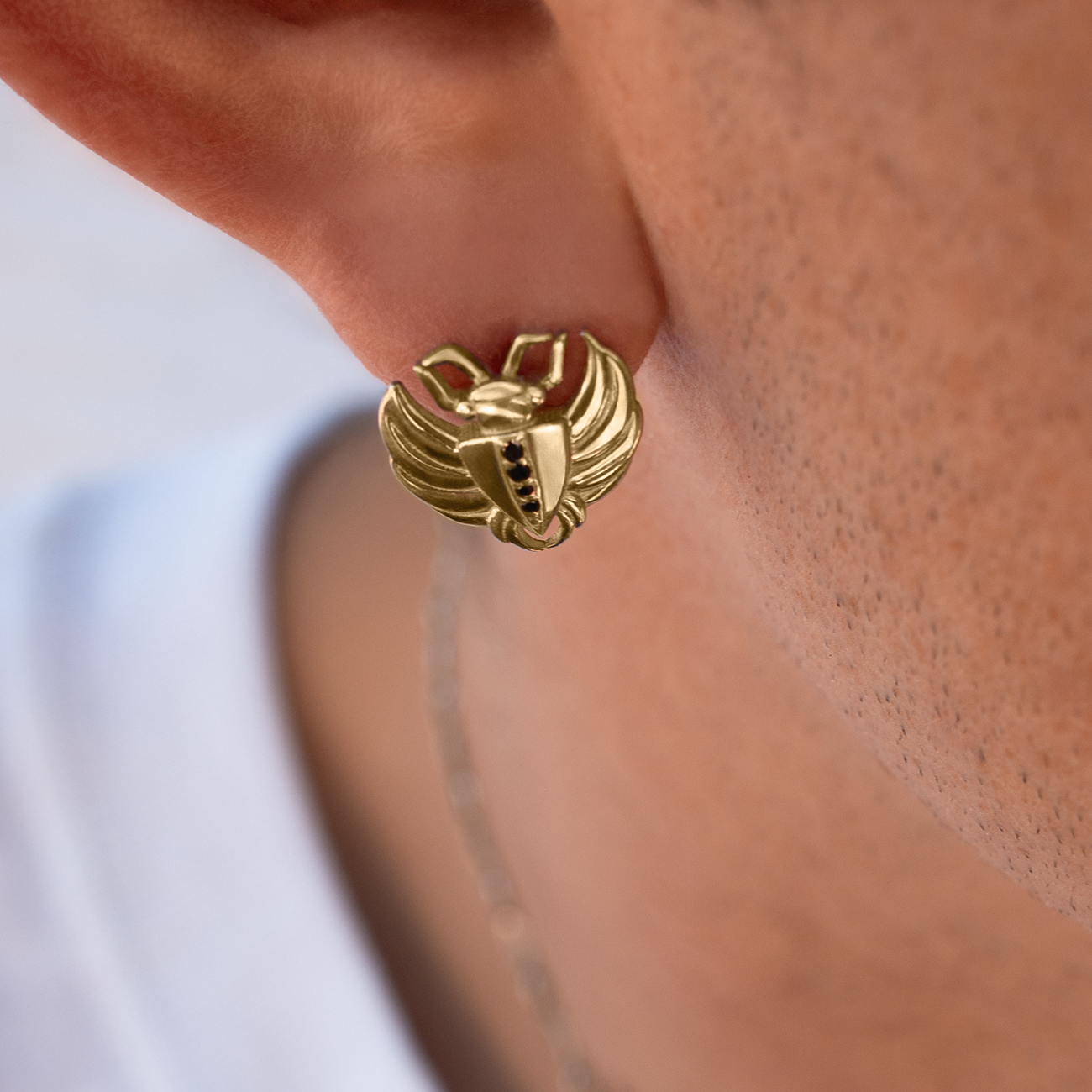 Isis Diamond Scarab Earring