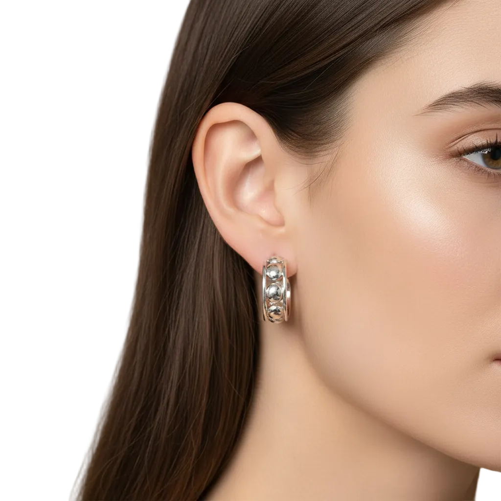 Selene Hoop Earring Silver