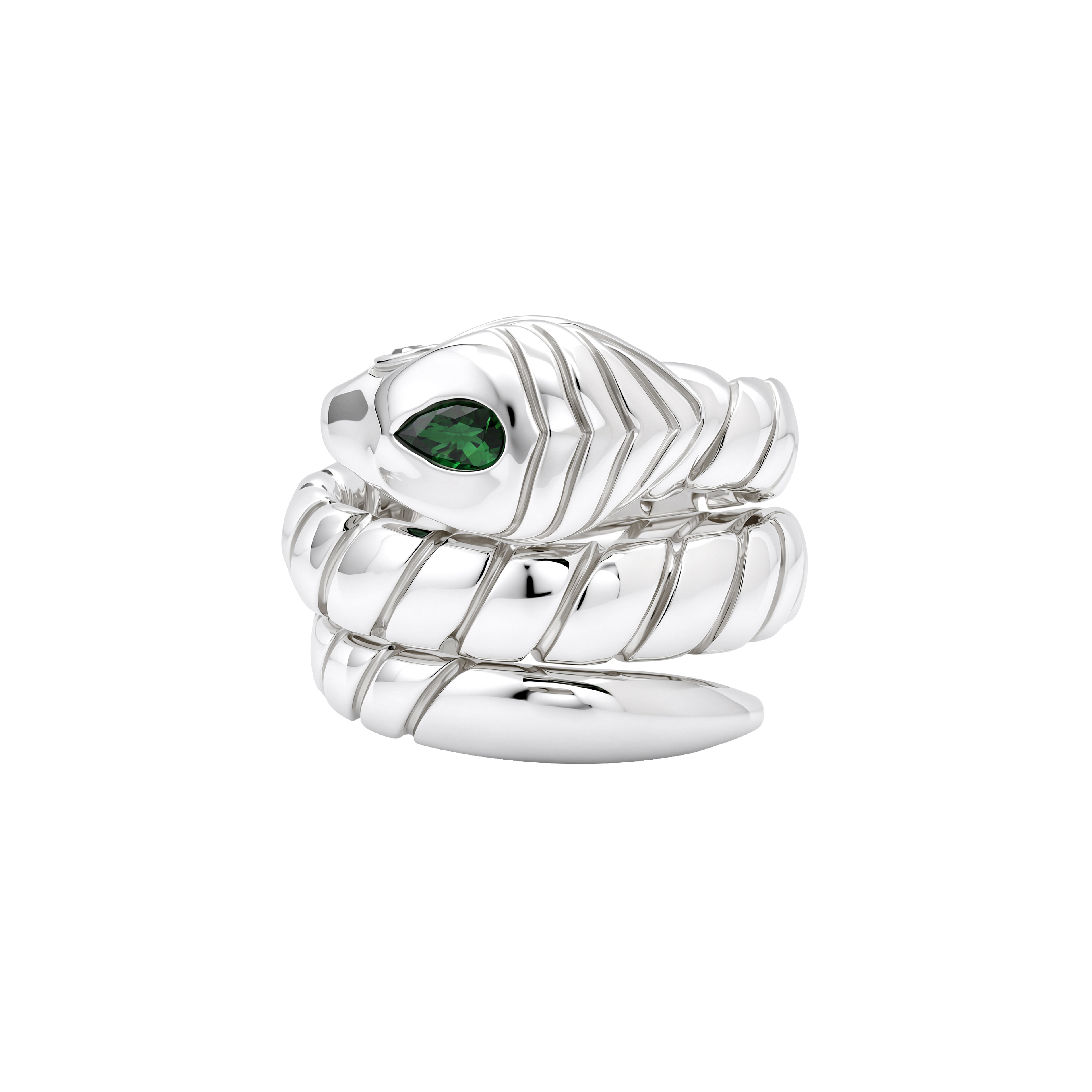 Nefertiti Triple Cobra Ring Silver