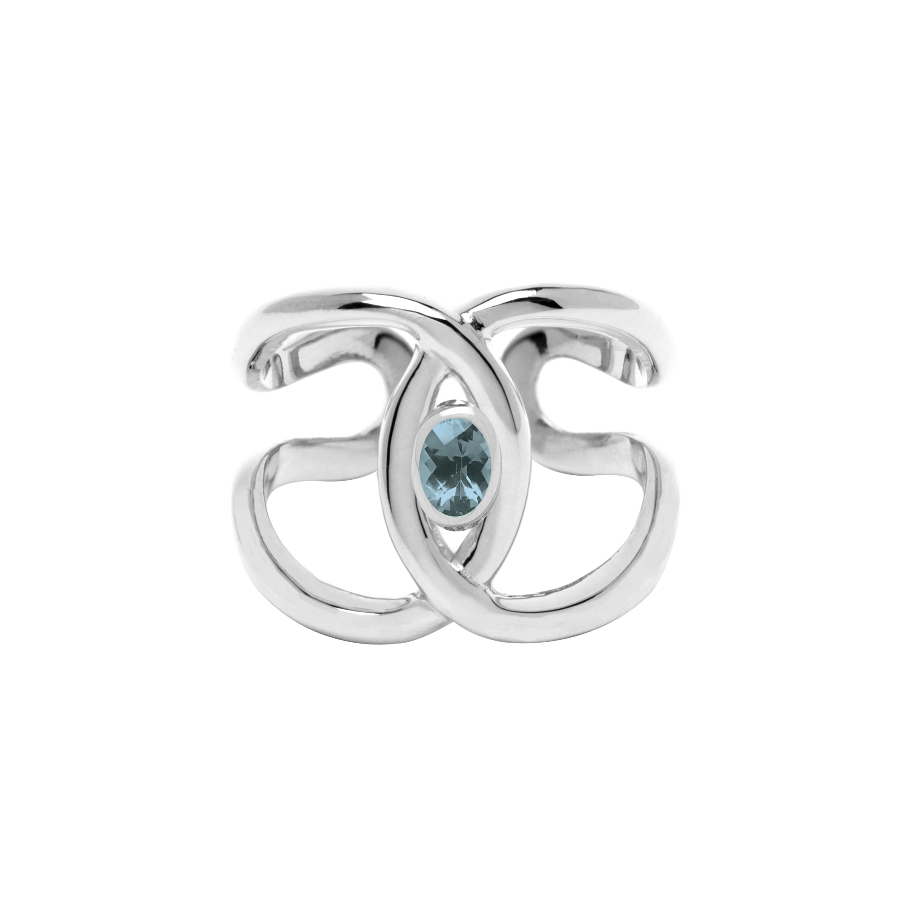 Venus Blue Topaz Ring Silver