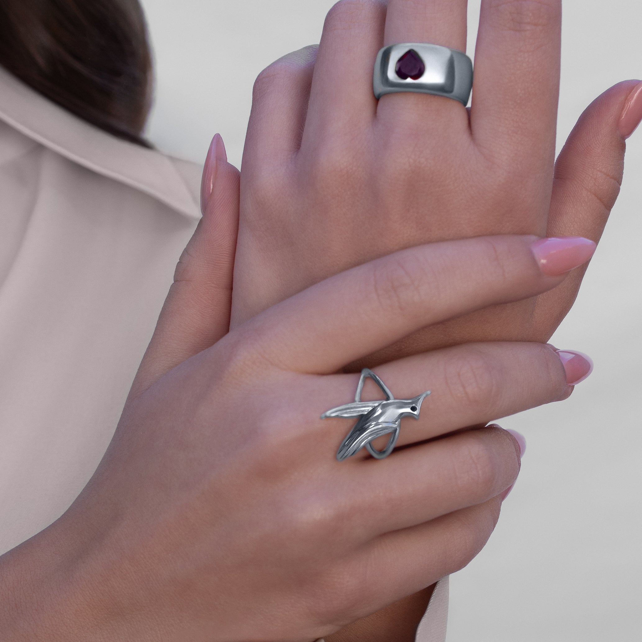Eos Diamond Sparrow Ring Silver